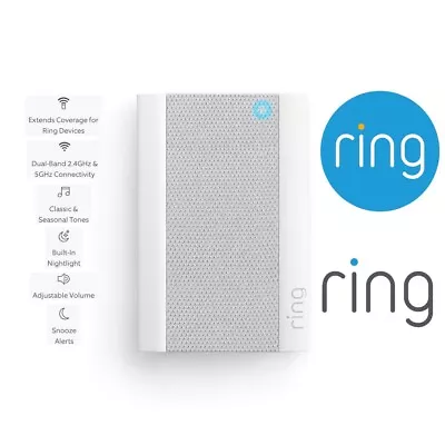 ⭐️Ring Chime Pro 2nd Gen 2.4 & 5GHz Wi-Fi Extender For Ring Devices NEW Sealed⭐️ • $32.99