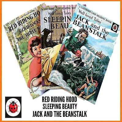 Ladybird Book Jack And The Beanstalk Sleeping Beauty Red Riding Hood GET ALL 3 • £6.90