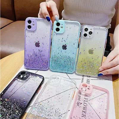 $10.04 • Buy For IPhone 14 13 12 11 Pro XR XS 7 8+ Bling Glitter Girls' Case Shockproof Cover