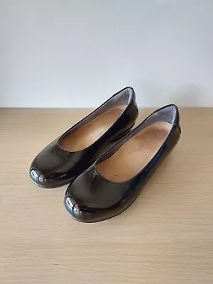 Ziera Women's Size 38XF / 7 Black Patent Low Heel Comfort Shoes Slip On Work • $44.90