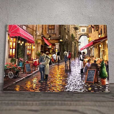 Cafe Street Ceramic Tile Picture Paris Plaque Sign Wall Art Macneil Studios • £28.99