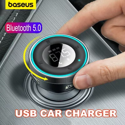 NEW Bluetooth 5.0 Radio MP3 Car Kit Wireless FM Transmitter Dual USB Charger UK • £17.99