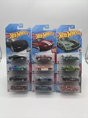 Hot Wheels MAZDA JDM -LOT OF 12 - RX7/Savanna/Miata/Cosmo Various Models 2019-23 • $49.90