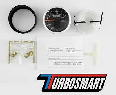 Turbosmart Boost Gauge 0-30psi 52mm Black Face Silver Bezel - 2 1/16 • $50.28