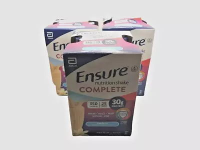 *PICSEXP* 3 PACKS OF Ensure Nutrition Shake Complete Vanilla 40 Fl Oz 4pk (12 • $20.74