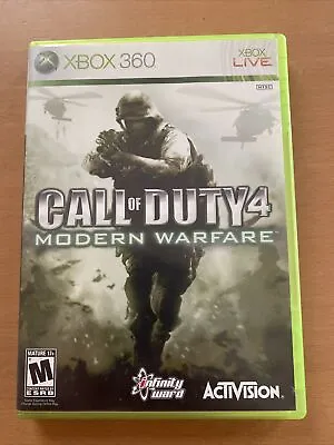 $5 • Buy Xbox 360 Call Of Duty 4 Modern Warfare Activision Art Case & Manual Only