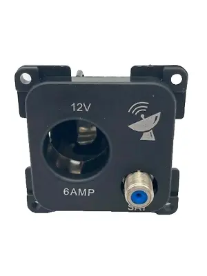 Caravan / Motorhome - C-Line Satellite TV Connect Point - 12v - Black-  PO419 • £14.99