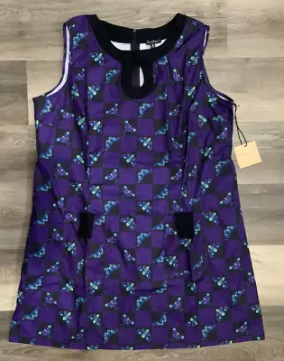 Unique Vintage Smak Parlour Death Head Moth 60's Mini Dress Trippy Moth 3X XXXL • $59.99