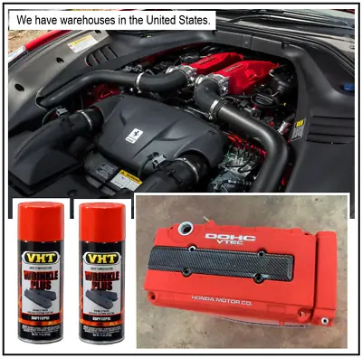 Wrinkle Matte Red Valve Cover Paint Headers Exhaust Engine Inside Heads 2 Cans • $52.95