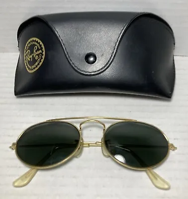 Vintage Ray Ban Bausch And Lomb W1534 Oval Round USA Sunglasses With Case • $89.99