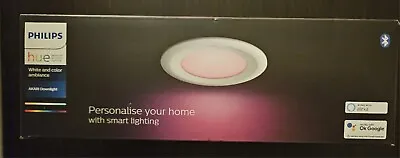 Philips Hue White & Colour Ambiance 90mm Akari Downlight Bluetooth - SEALED  • $49