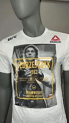 Official UFC Reebok Joanna Jerdzejczyk Fight Night Walk Out T-Shirt Chalk Grey • £24.99