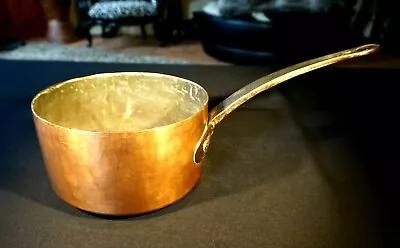 Vintage French Copper Cookware 5.3 Lt. Heavy Cooking Pot • $425