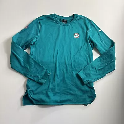 Nike Miami Dolphins Sweatshirt Size Men Small Team Apparel Teal Long Sleeve Gym • $29.99