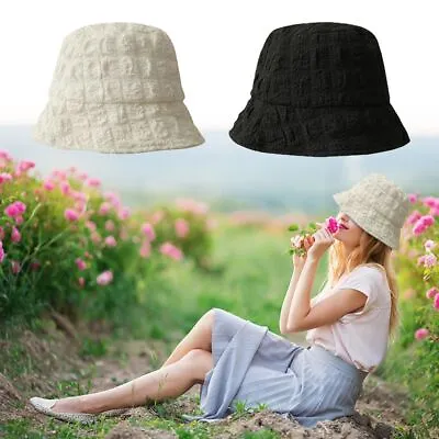 $13.30 • Buy Beach Cap Cotton Bucket Hats Fisherman Hat Sunbonnet Fedoras Suede Panama Hat