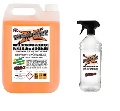 £18.99 • Buy FAST ORANGE GREASE X 5L Makes 25 Litre Strong Citrus Cleaner Degreaser + Sprayer