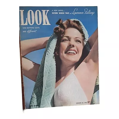 Look Magazine January 30 1940 Bathing Suits Hedy Lemarr - Rita Hayworth Bma26 • $29.50