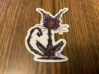 Cat 3” Vinyl Sticker Artist Gray Domain ￼Purple Kitty Black Witch Magic Crazy 69 • $4