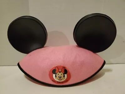 Walt DISNEY World MINNIE MOUSE EARS Pink Youth Ears Hat Vintage • $0.99