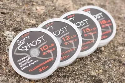 £10.99 • Buy ESP Soft Ghost Fluorocarbon Carp Hooklink 20m Spools  *ALL SIZES  *PAY 1 POST*