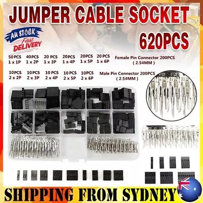 620x Male Jumper Pin Dupont Pin Crimp  Wire Housing Kit Header Female Connector • $9.65