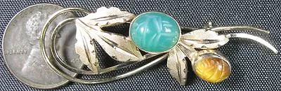 Vintage Van Dell 1/20th 12K Gold Filled Pin Different Colored Scarab Beetle Ston • $25