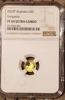 2023 Australia Mini Roo Kangaroo PROOF 9999 GOLD 0.5g $2 NGC PF69UC • $89.99