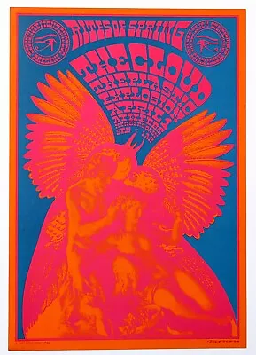 Rites Of Spring Neon Rose #11 Poster Vintage 1967 Victor Moscoso Psychedelic Art • $197.84