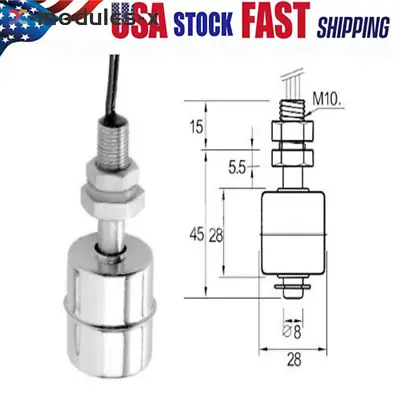 MINI Indicator Vertical Water Level Sensor Stainless Steel 45mm Float Switch USA • $8.99