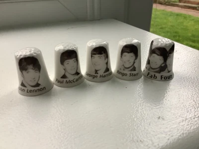 £7.95 • Buy English Bone China Thimble Set - THE BEATLES