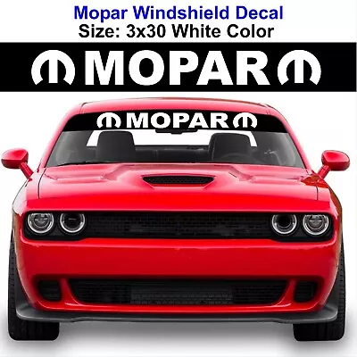 Mopar Chrysler Vinyl Decal Windshield Large Size 3x30 Mopar Windshield Decal • $14.45