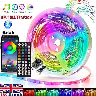 £13.87 • Buy LED Strip Lights 1-20m RGB 5050 Colour Changing Tape Cabinet Kitchen TV Lighting