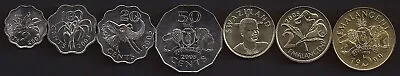 $5.50 • Buy SWAZILAND 5 Cents - 5 Emalangeni 1999-07, 7 Pc Coin Set, KM 45-52 UNCIRCULATED