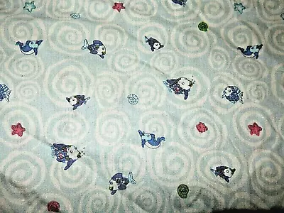 9J Vintage RAINBOW FISH Crib Toddler Bed Fitted Sheet {Fabric} • $25.99