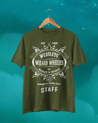 £11.95 • Buy Retro Weasleys' Wizard Wheezes T Shirt Est 1996 Diagon Alley Potter Harry Wizard