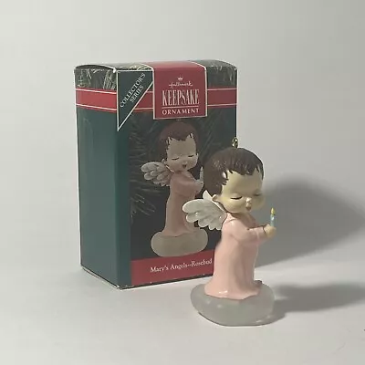 Hallmark Ornament - Mary's Angels Rosebud - 3rd In Collectors Series - 1990 • $13.99