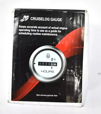 Mercury Mercruiser Quicksilver Cruise Log Gauge Analog White Chrome 79-895295A41 • $44.99