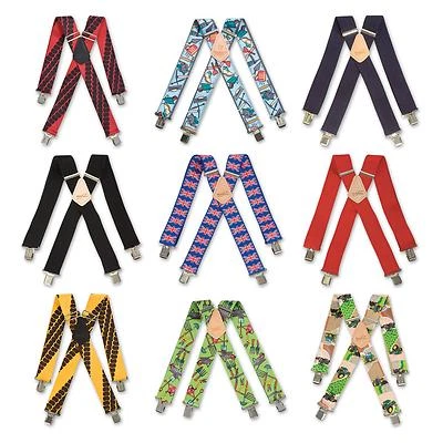 £10.11 • Buy Mens Heavy Duty Trouser Braces Metal Clip Wide Work 13 Various Plain Patterns