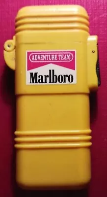 VINTAGE 80s MARLBORO ADVENTURE TEAM YELLOW HARDSHELL BUTANE LIGHTER • $9