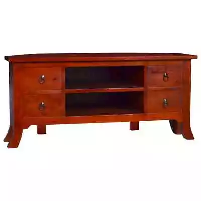 TV Cabinet Classical Brown 100x40x45 Cm Solid Mahogany Wood VidaXL • £264.98