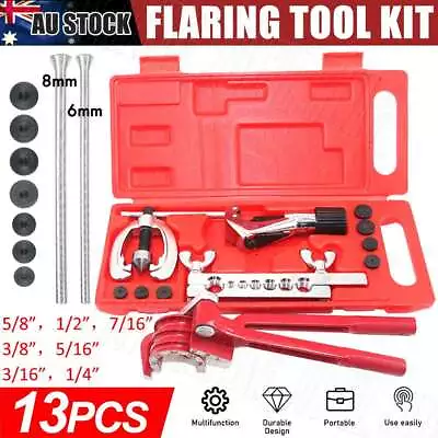 $27.99 • Buy 13Pcs Brake Air Line Double Flare Flaring Tool Kit Set + 3 In 1 Tube Pipe Bender