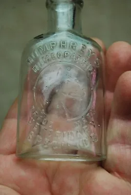 Antique Humphrey's Homeopathic Veterinary  Horse Medicine Glass Bottle Miniature • $15.99