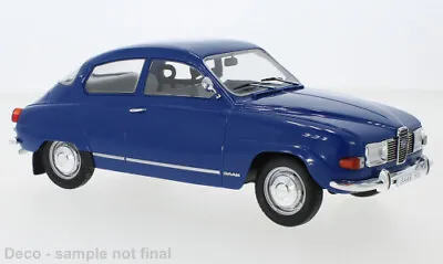 Wonderful Diecast-modelcar SAAB 96 V4 1971 - Blue  - Scale 1/18 - Ltd.ed. 750 • $74.95