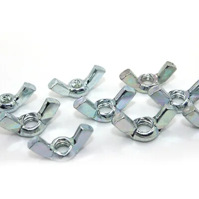 6mm WING NUTS BUTTERFLY NUTS ZINC TO FIT BOLTS SCREWS BZP GRD 4 DIN 315 • £0.99