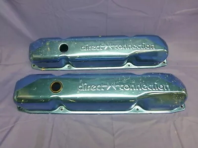 Direct Connection Blue Anodized Mopar Big Block Valve Covers 361 383 400 440 • $269.95