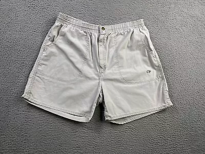 Vintage OP Shorts Mens XL Gray Cotton Elastic Waist Surf Beach 90s Ocean Pacific • $25.88