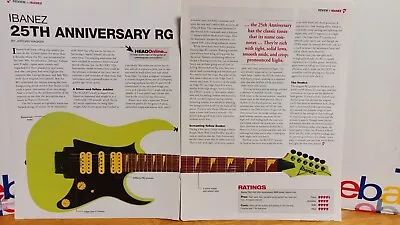 IBANEZ RG 25TH ANNIVERSARY 2012 REVIEW SPECS 2 PAGE   11 X 8.5    P1 • $4.20