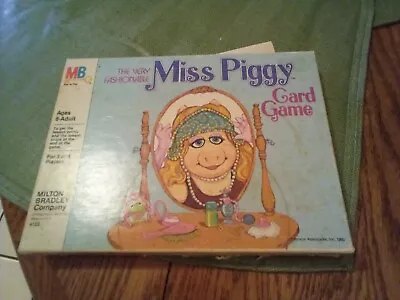 Vintage The Very Fashionable MISS PIGGY CARD GAME Milton Bradley 1980 Complete • $8.99