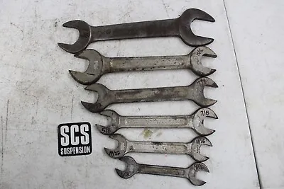 Auto-Kit USA Made Forged Vanadium Steel Open End SAE Wrench Set Vintage Car Tool • $44.99