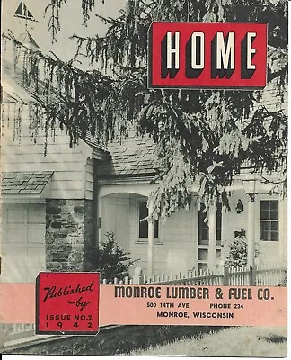 Vintage ... Home Magazine From Monroe Lumber & Fuel Co. Dated 1942 Wis. • $9